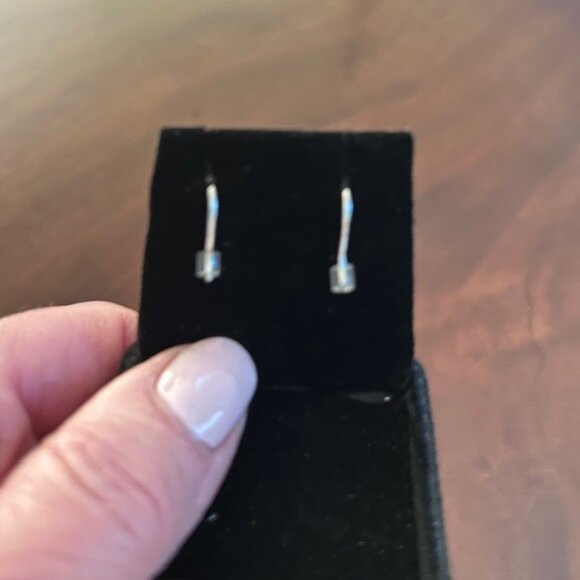 Diamond earrings 18KT White Gold - Picture 2 of 4